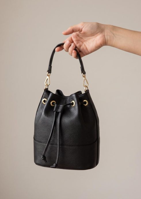 Borsa a secchiello in vera pelle | Modello Livia | Bottega BORDI